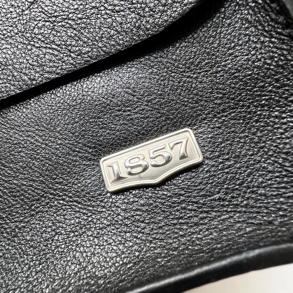 1857 Eighteen57 Bag Black 100% Leather Cross Body Hand Crafted Lined Unisex - Picture 3 of 8